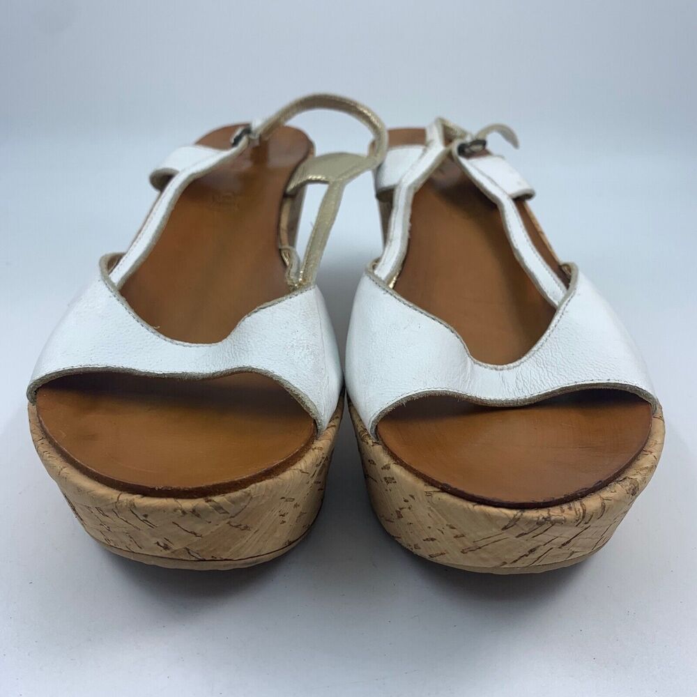 DGM Womens 40 Platform Cork Wedge Sandals Shoes Boho Peasant Hippie Beach Preppy - Picture 5 of 8